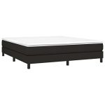 vidaXL Boxspring bed stof zwart 180x200 cm