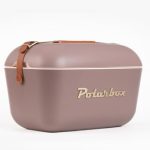 Beste passieve koelbox Kreher® Polar Koelbox, passieve koelbox, koeltas, retro, vintage design, van kunststof met polystyreen (Airpop), thermische isolatie (mauve, 20 liter)