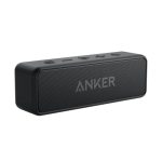 Anker SoundCore 2 Bluetooth-luidspreker, fantastisch geluid, enorme bas met dubbele basdrivers, 24-uurs accu, verbeterde IPX7 waterbescherming, draadloze luidspreker voor iPhone, Samsung (zwart)