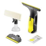 Beste elektrische raamwisser Kärcher Window Vac WV 2 Black Edition, accuduur: 35 min, LED-indicatie laadstatus, 2 zuigmondstukken, spuitfles met microvezelhoes, 20 ml ruitenreinigerconcentraat