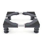 W B D WEIBIDA Wasmachinebasis met 4 gewatteerde, draagbelasting, max. 200 kg basis voor wasmachine, verstelbare breedte 40-62 cm, hoogte 10-12,5 cm Wasmachinebasis, grijs