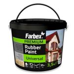 FARBEX Rubberverf Vloeibare Rubber Binnen- en Buitenverf - Waterdichte Elastische Coating voor Dak, Balkon en Gevel - 3,5 kg Wit - Beschermt Tegen Vocht en Weer