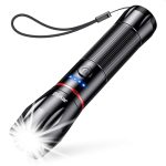 Blukar Oplaadbare LED Zaklamp, 2000L Superhelder Zaklamp van Aluminium