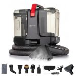 Lehmann SteamWash 1800 Tapijtreiniger & Stoomreiniger 4-in-1, Bekledingreiniger voor Bank en Tapijt met Warm Water 60°C & Stoom 116°C, 16 kPa Zuigkracht, Vlekkenreiniger voor Huis en Auto