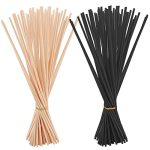 100 Stuks Diffusor Staafjes, 20 cm x 3 mm Riet Diffuser Stick voor Kamergeur Geurverspreider Stick Aroma Stokjes Rotanstaafjes voor Etherische Oliën voor Thuis Kantoor Hotel SPA (Twee Kleuren)