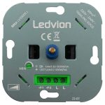 Beste LED dimmer Ledvion - LED Dimmer, LED 0–150 W/Halogeen 10–300 W, 220–240 V, Zonder afdekking, Fase Afsnijding, Inbouw Draaidimmer, Wandschakelaar, LED draaiknopdimmer