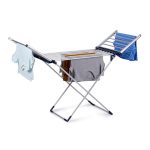 Dirt Devil Elektrisch Droogrek met Verwarming 230W - Staand Wasrek Inklapbaar met 12M Droogruimte - IPX1 Waterbestendig Wasdroogrek -147 x 54 x 94 cm - Aluminium
