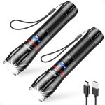 Blukar Oplaadbare Led-Zaklamp, 2000L Zeer Krachtig Zaklamp, 2 Stuks