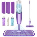 MEXERRIS Spuitdweil voor Vloerreiniging, Vloermop met 3 Wasbare Moppads | Nat & droog Spray Mop, 360° Draaibare Kop, Microvezelmop met 2 Navulflessen voor Hardhouten Vloeren Laminaat Tegels Vinyl