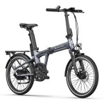 ADO Air20Pro Opvouwbare Elektrische Fiets, 20" E-bike voor Volwassenen, Riemaandrijving, Bafang-motor, ECO- en SPORT-modus, LCD, APP, Actieradius tot 100 km (Grijs)
