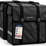 Morelia® Dubbele Fietstas - Incl Achterlicht - 48 Liter - 100% Waterdicht - Fietstassen Elektrische Fietsen - Tarpaulin materiaal (48 Liter, Zwart)