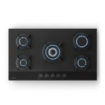 Beste gasfornuis 90 cm Klarstein Velaire Kookplaat gasfornuis, 90 cm, 5-pits glazen, 10400 W, geschikt voor LPG en aardgas, elektrische ontsteking, vlambeveiliging, keukenaccessoire