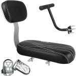 alouweekuky Fietsstoeltje voor achterop fiets, zitkussen voor kinderen, dikkere stoel, accessoireset, handvat, veiligheid voor kinderen, voor buiten (set van 3)