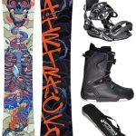 AIRTRACKS SNOWBOARD SET/DIAMOND HART CARBON SNOWBOARD WIDE ROCKER + SOFTBINDING MASTER FASTEC + SOFTBOOTS + SB BAG / 150 150 150 160 / cm