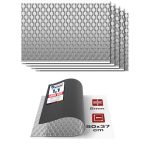 Beste dunne isolatie HASKYY Aluminium butylplaten, anti-dreun isolatiemat, zelfklevende auto-isolatie, geluidsisolatie, 2 mm, 1,11 m², 500 x 370 mm, 6 stuks