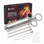 Ofargo Vleess injector, marinades voor vlees, Met 3 Marinade Injector naalden Voor Vlees, Kalkoen, Kip, 60 ml/2 oz, gebruikershandleiding inbegrepen