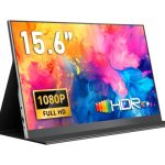 Beste portable monitor Yodoit Draagbare Monitor 15.6" 1920×1080 FHD Monitor Scherm IPS Display met USB Type C/Mini HDMI Poort en Ingebouwde Luidsprekers, Smart Cover, Compatibel met PC, Laptop, MacBook, PS 3/4/5, Xbox