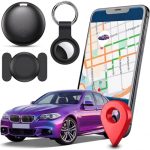 GPS Tracker Auto,IP68 waterdicht Magnetische Auto Tracker zonder abonnement Compatibel met iOS & Android, Waterdichte Smart Tag, Wereldwijde Locatie Verborgen Tracker (Zwart)