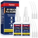 Nayrmaer 3D Printlijm 60 g met anti-verstoppingsdop, transparante onmiddellijke lijm voor PLA, ABS, plastic, PETG en TPU