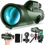 Pankoo 40X60 HD Monoculaire Telescoop met Smartphone Houder & Statief, 2025 Power BAK4 Prisma Compact Monoculair voor Volwassenen, HD Monoculaire Scope voor Vogels Kijken Wandelen