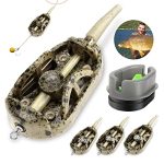 Realure Feeder Accessoires, 4 in 1 Method Feeder, Karpervissen Feeder, Inline Lood Voeders Vissen met 20g 30g 40g Gewicht Voeders voor Bodemvissen, Pellets Karpervoer