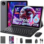 Raemond Android 16Tablet 11 Inch met Gemini AI, T7250 Octa-Core, 24GB RAM+256GB ROM(2TB TF),16MP + 8MP, 1920x1200IPS HD Display, 8MP + 16MP Dual Camera, 8000mAh, Widevine L1, GPS, GMS (Grijs)