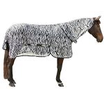KERBL RugBe Zebra Vliegendeken Eczeemdeken Paardendeken met halsdeel 145 cm