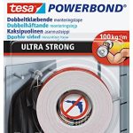 tesa Powerbond ULTRA STRONG - Dubbelzijdige, extra sterke montagetape voor binnen en buiten - 1,5 m