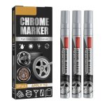 Beste chroom verf Chroom lakstift hoogglans, krasverwijderaar auto, lakreparatiestift, 3 stuks, auto-reparatie, lak-kras-verwijderaar, lakstift, hoogglans, vloeistof, chroommarkeerstift