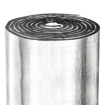 Beste warmte isolatie onder laminaat Rol isolatiestof, 5 mm, zelfklevende aluminium isolatie met rubberen coating, warmte-isolatie, geluidsisolatie, dampscherm voor verwarming, caravans, ramen, dak, vloer, 40 cm x 5 m