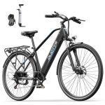 DUOTTS C29 Lite Elektrische fiets voor dames en heren, stad, 27,5 inch, elektrische mountainbike met geïntegreerde accu 486 Wh & motor 250 W, 4 ondersteuningsniveaus, trappen en ophanging voor