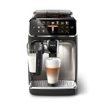 Beste volautomatische koffiemachine Philips 5400-serie LatteGo Espressomachine - 12 Dranken | LatteGo melksysteem, Snelst schoon te maken - 4 Profielen - Keramische Molen - Volautomatisch - Zwart, Chroom (EP5447/90)