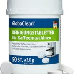 Beste geteste koffiemachine Reinigingstabletten voor koffieautomaten, 50 tabletten van elk 2 g, compatibel met Jura Siemens Bosch Krups WMF Saeco Melitta reinigingstabs