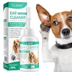 Oordruppels voor honden, oorreiniger voor honden, biedt verlichting bij schimmelinfecties, schimmelinfecties, niet-irriterend, verwijdert geurtjes, 60 ml