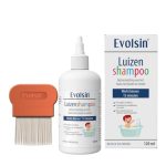 Evolsin® 120ml luizenshampoo & luizenkam voor volwassenen & kinderen vanaf 6 maanden - voor haarbesmetting met neten & hoofdluizen - luizenmiddel zacht voor de hoofdhuid - werkt in 15 minuten
