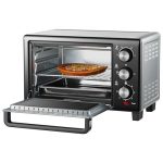 Mini-oven 15 liter, pizzaoven, mini-oven, 60 minuten timer, 100 °-230 °C, 1200 watt, oven, kruimelplaat, mini-oven, campingoven, kleine oven, energiebesparing