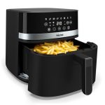 Beste airfryer zonder PFAS Tristar Digitale Airfryer, 8L Inhoud, 2000W, LED-Touchscreen, 7 Programma’s + Handmatig, Voorverwarmen, Warmhoudfunctie, Schudherinnering, PFAS-vrije Anti-aanbaklaag, FR-9418