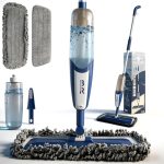 Sproeimop voor vloerreiniging, 360°-rotatie, vloerreiniger voor meerdere oppervlakken, voor nat en droog dweilen, lichte grip voor keuken, badkamer, hardhouten en tegelvloeren